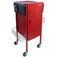 JLS-500 Metal Trolley Red Tattoo Workstation, White Salon, Salon Cart, Blow Dryer Holder, Salon Trolley, Salon Suites, Salon Ideas, Salon Equipment, Modern Elements