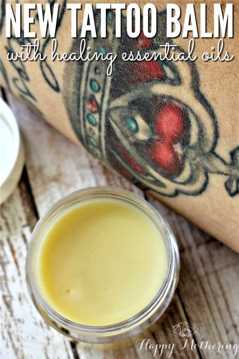 Did you recently get a new tattoo, and you want the best DIY tattoo cream recipe? Our Healing Homemade Tattoo Balm uses natural ingredients to help your ink heal. Tattoo Salve Recipe, Diy Tattoo Healing Balm, Diy Tattoo Cream, Diy Tattoo Salve, Diy Tattoo Balm, Essential Oils For Tattoo Healing, Diy Tattoo Balm Recipe, Tattoo Balm Recipe, Healing Balm Recipe