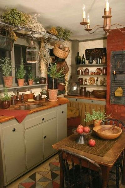 8+Nice Primitive Country Kitchen Decor Simple Minimalist Ideas #kitchens #kitchendecor #kitchendecorideas Dapur Rustic, Primitive Country Kitchen, Primitive Homes, Country Kitchen Decor, Primitive Kitchen, Primitive Decorating Country, Country Style Homes, Country House Decor, Asian Inspired