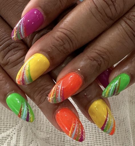 Claire's Nails, Carnival Nails, Nye Nails, New Years Eve Nails, Acrylic Toe Nails, Colorful Nail Art, Spring Nail Designs, Fancy Nails Designs, Stylish Nails Designs