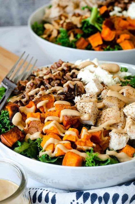 Fall Harvest Meal Prep Bowls, Bowls Recipe Healthy Clean Eating, Paleo Harvest Bowl, Harvest Bowl Recipe Sweetgreen, Low Calorie Harvest Bowl, High Protein Harvest Bowl, Sweet Green Harvest Bowl Copycat, Harvest Salad Sweetgreen, Kale Harvest Bowl