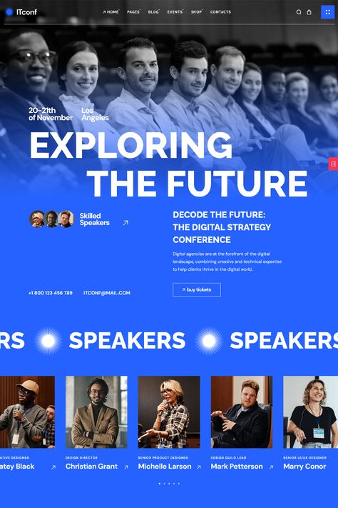 ITconf - The Ultimate Conference & Events WordPress Theme Website Features Design, Newsletter Page Design, One Page Landing Page Design, Tech Infographic Design, Website Header Design Ideas, 2024 Website Design, Educational Websites Design, Newsletter Graphic Design, Home Page Design Website