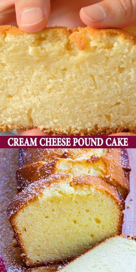 Cake Recipes Cream Cheese, Recipes Cream Cheese, Cakes Logo, Keto Meatloaf, Cream Cheese Pound Cake Recipe, Cakes Easy, Cheese Pound Cake, Resipi Kek, Homemade Baking