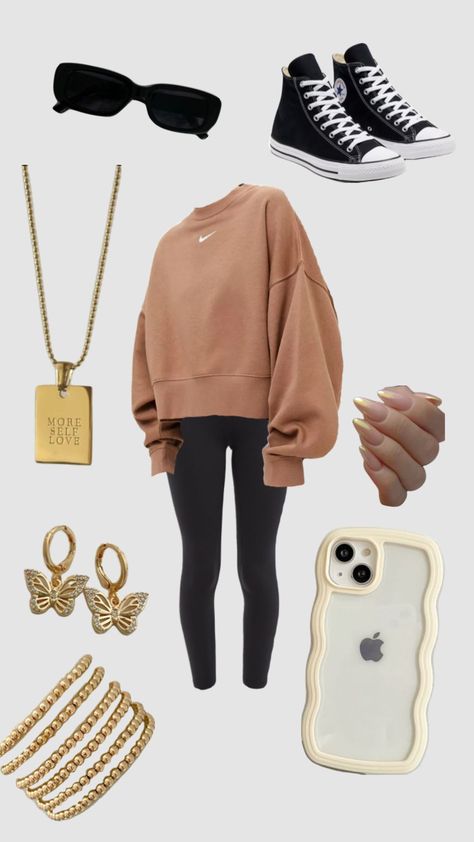 Cute Outfits With Hoodies, Cute Fit Ideas, Coffee Advertisement, Comfy School Outfits, Legging Outfit, Cute Outfits With Leggings, Casual Preppy Outfits, Cute Lazy Outfits, Cute Lazy Day Outfits