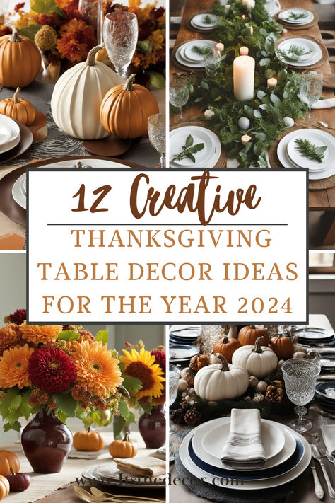 Get inspired with "12 Creative Thanksgiving Table Decor Ideas for the Year 2024." From rustic woodland themes to modern minimalist styles, discover fresh ways to elevate your Thanksgiving table. Perfect for adding a stylish touch to your holiday gatherings. Pin now for must-try ideas! #ThanksgivingTableDecor #HolidayDecor2024 #ThanksgivingIdeas #FallTableDecor #TableSettingIdeas Thanksgiving Table Linen Ideas, Rustic Thanksgiving Table Decor, 2024 Thanksgiving Table Decor, Thanksgiving 2024 Decor, Thanksgiving Table Decorating Ideas, Thanksgiving Table Ideas Decor, Modern Thanksgiving Table Decor, Minimalist Thanksgiving Table, White Dining Table Decor