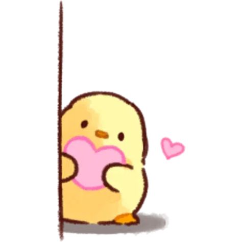 Ducky Drawings, Chick Drawing Cute, Cute Love Stickers, Soft And Cute Chick, Chick Drawing, Dont Talk, Watching Anime, Cute Ducklings, Send Love