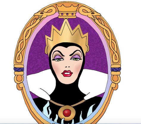 The Evil Queen, Snow White's evil Stepmother Snow White Stepmother, Snow White Queen, Cinderella Art, Tattoo Disney, Disney Evil Queen, Queen Drawing, Snow White Evil Queen, Disney Stickers, Evil Stepmother