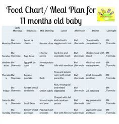 Food Chart/ Meal Plan for 11 Months old baby - ShishuWorld 11 Month Old Food, 11 Months Baby Food, 10 Month Old Baby Food, Food Schedule, 12 Month Baby Food, Baby Meal Plan, Baby Food Schedule, 11 Month Old Baby, Baby Food Chart