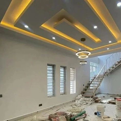 African Marketplace, Hide Pipes, Grid Ceiling, Salon Designs, Simple False Ceiling Design, Down Ceiling Design, Types Of Ceilings, Pop Ceiling, Pop Ceiling Design