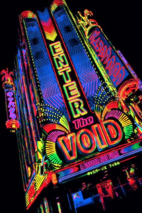 Enter the Void by Gaspar Noe Enter The Void, Cinematography Composition, The Voidz, The Void, Art Films, Film Posters, Neon Lights, Film Serie, Film Stills