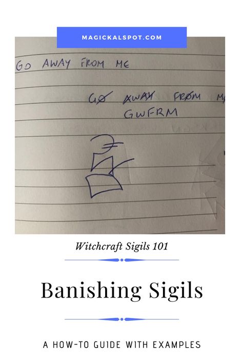 Banish Negative Energy Sigil, Sigil For Banishing A Person, Sigil To Banish Someone, Banish Sigil, Banishment Sigil, Banishing Magick, Banishing Sigil, Make A Sigil, How To Make Sigils