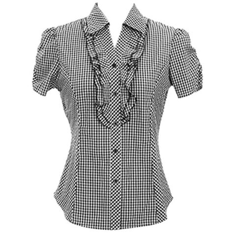 Black & White Checker Plaid Blouse Top ($25) ❤ liked on Polyvore featuring tops, blouses, black and white checkered blouse, shirred top, flounce tops, ruched blouse and ruffle blouse Checkered Black And White, Elegant White Dress, Checkered Blouse, Frilly Blouse, Checked Blouse, Ruffled Neckline, Plaid Blouse, Black And White Tops, Black And White Blouse