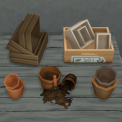 Clutter Sims 4 Cc, Mods For Sims 4, Sims 4 Cc Objects, Small Garden Pots, Large Garden Pots, Eco Lifestyle, Sims 4 Cc Folder, Toddler Mattress, Sims 4 Cc Finds