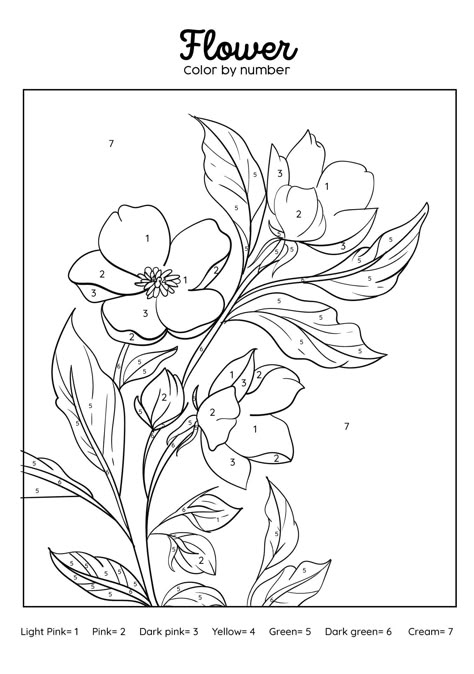 Color by Number Coloring Pages Color By Number Printable Free Spring, Easy Paint By Number Printable Free, Hand Drawn Coloring Pages, Paint By Number Free Printable, Easy Paint By Number, Coloring Numbers Free Printable, Number Painting Printable, Fun Coloring Pages For Adults, Painting By Numbers For Adults