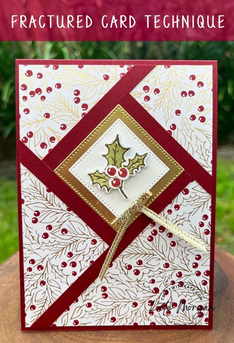 Scrapbooking Winter Layouts, Stampin Up Latest Cards Only 2022/23, Pinwheel Christmas Cards, Simple Stampin Up Christmas Cards 2023, Fractured Card Technique Christmas, Fractured Cards Christmas, Su Christmas Classics Cards, One Week Until Christmas, Christmas Stampin Up 2023