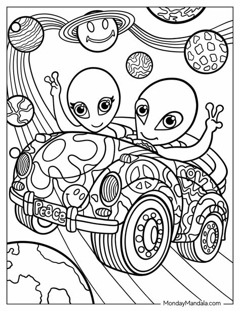 Lisa Frank Adult Coloring Books, Lisa Frank Stencil, Free Lisa Frank Coloring Pages, Cute Goth Coloring Pages, Pura Vida Coloring Pages, Cool Coloring Page, 70s Coloring Pages, Lisa Frank Drawings, Cartoon Coloring Pages Free Printable