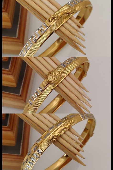 nique Designer Latest Gold Kada Kada Designs Gold, Gold Kada For Men, Punjabi Kada, Kada Design, Mens Bracelet Gold Jewelry, Gold Kada, Men Jewellery, Mens Gold Jewelry, Mens Gold Bracelets