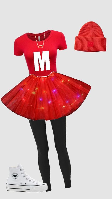 Red MnM Halloween Costume! #halloween #cute #preppy #follow Mnm Halloween Costume, Red Stuff, Halloween Cute, Red Fits, Costume Halloween, Create Collage, Creative Play, Halloween Costume, Halloween Costumes