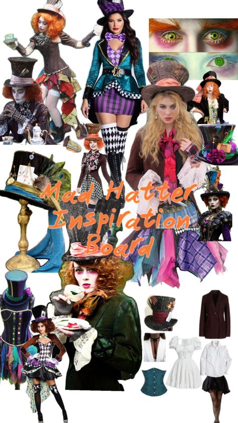 For anything fun :) Madhatter Costume Female, Characters For Halloween Costumes, Mad Hatter Female Costume, Mad Hatter Costume Female Diy Easy, Female Mad Hatter Costume, Mad Hatter Costume Female Diy, Alice In Wonderland Costume Ideas Group, Mad Hatter Costume Female, Hatter Aesthetic