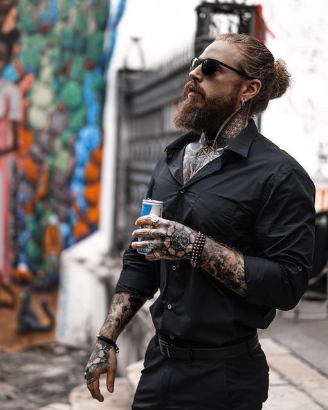 KEVIN CREEKMAN on Instagram: “The only color that matters is what you are wearing on your inside. #AllBlackEverything 🖤 How do you like this look? Rate from 1 - 10 😉” Kevin Creekman, Hairstyle For Men, A Man, Piercings, For Men, Tattoos, On Instagram, Instagram