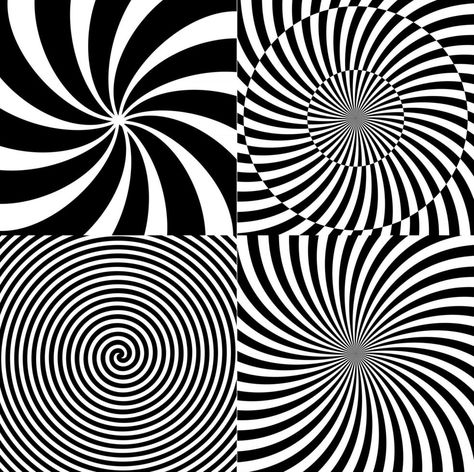 Radial Pattern, Optical Illusions Art, Geometry Art, Set Patterns, Illusion Art, Pattern Vector, Black And White Design, Vector Stock, Op Art