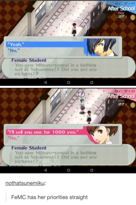 Persona 3 Portable (2010) Persona 3 Funny, Persona 3 Femc, Femc Persona, Persona Funny, Persona 4 Golden, Persona 3 Portable, Persona 5 Memes, Shin Megami Tensei Persona, Persona Series