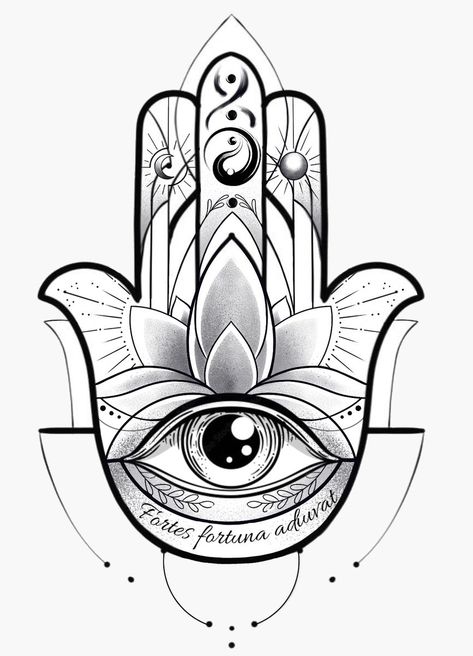 Fatima Tattoo, Linda Tattoo, Fatima Hand Tattoo, Hamsa Tattoo Design, Hamsa Hand Tattoo, Bible Tattoos, Ying Yang Tattoo, Spiritual Design, Hamsa Tattoo