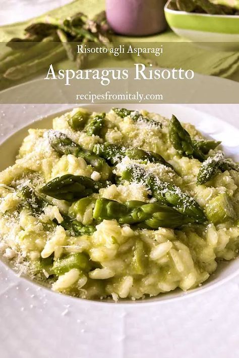 Pancetta Risotto, Garlic Risotto, Recipe For Asparagus, Cow Videos, Recipes From Italy, Vegetarian Risotto, Best Risotto, Asparagus Risotto, Crispy Pancetta