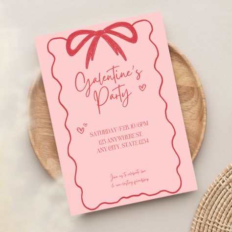 Galentines Invitation Template, Galentines Invitation, Galentines Day, Fashion Christmas, Invitation Ideas, New Hampshire, Hampshire, Cute Designs, Invitation Template