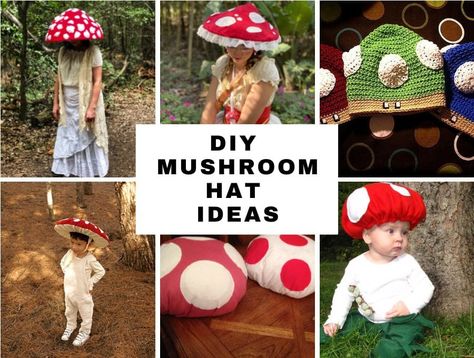 Diy Toadstool Costume, Easy Mushroom Costume, Mushroom Costume Ideas, How To Make A Mushroom Hat, Mushroom Costume Diy, Mushroom Costume Women, Mushroom Hat Diy, Diy Mushroom Hat, Mushroom Halloween Costume