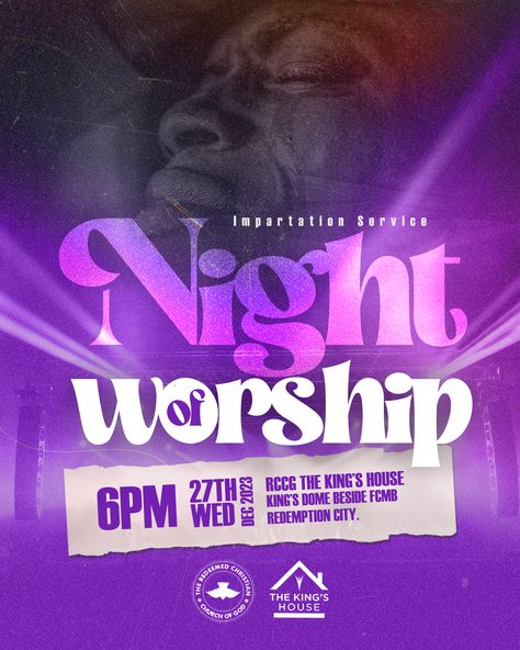 church flyer Worship Night Poster, Church Graphic Design Event Flyers, Worship Night Flyer, Church Flyer Design Background, Church Flyer Background, Worship Flyer, Night Of Worship, Church Event Flyer, Church Logo Design