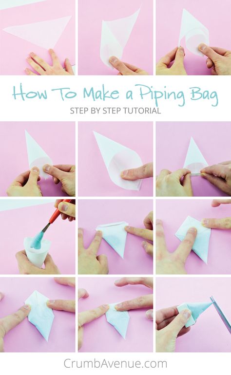 Diy Icing Bag, Make Your Own Icing, Diy Icing, Cake Piping Techniques, Royal Frosting, Royal Icing Piping, Piping Tip, Royal Icing Flowers, Cake Decorating Icing