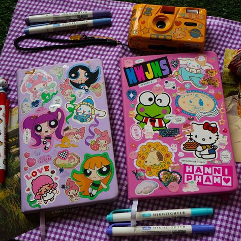 ੈ✩‧₊˚ gotta love my sticker covers 🎀 🎬 #mauiidiary #diary #diaries #stickers #polcos #diarydeco #journalwithme #stickercollection #stickercollector #scrapbooking #journal #art #sketchbook #artcreationsketchbook Diares Ideas, How To Make A Sticker Book, Decorating My Sketchbook Cover, Art Diary Inspiration, What To Decorate With Stickers, Diy Journal Cover Ideas, Cute Core Art, Journal Cover Ideas Aesthetic, Agendas Aesthetic