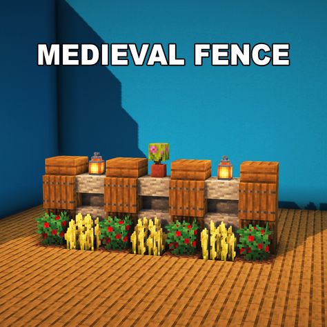 Minecraft Medieval Fence ✅ Follow for OP Minecraft Builds 📢 Share with your Friends 💬 Rate this Build 1-10 🔖Tags 🔖 #minecraft #minecraftbuilds #minecrafters #minecraftpe #minecraftmemes #mınecraftideas #minecraftbuild #minecraftbuilding #minecraftbuilding #minecrafttutorial #minecraftonly #mcpe #minecraftpc #minecraftcreations #minecraftdaily #minecraftdesign #minecraftjava #minecrafts #minecraftyoutuber #gaming Minecraft Farm Fence Ideas, Minecraft Fence Ideas Wood, Minecraft Exterior Design Ideas, Minecraft Guard House, Medieval Fence Minecraft, Minecraft Medieval Decorations, Minecraft Fence Designs, Minecraft Fence Ideas, Minecraft Exterior