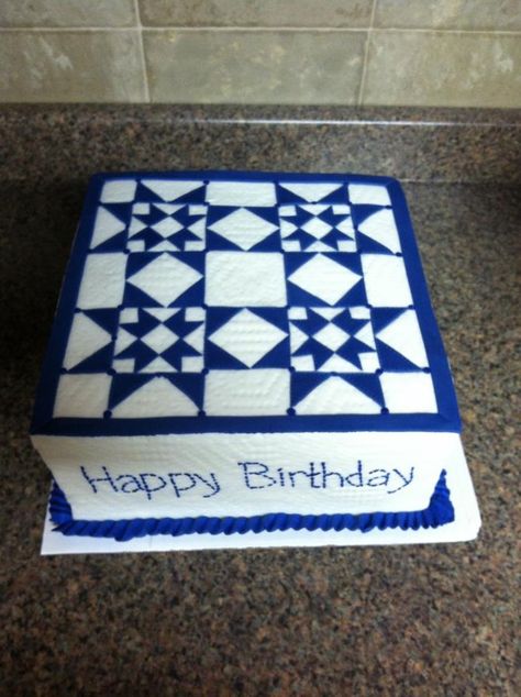 Quilt Cake Ideas, Quilted Cake Design, Quilt Cookies, Quilt Cake, Patchwork Cake, Sewing Cake, Quilted Cake, 90 Birthday, Cake Quilt