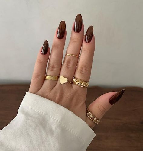 Brown Nails Summer, Brown French, Brown Nail Polish, Brown Nail, Brown Nails Design, Celebrity Nails, Subtle Nails, Smink Inspiration, Classy Acrylic Nails