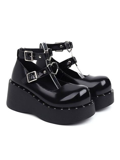 Platform Wedge Heels, Black Pumps Heels, Platform Mary Janes, Shoes Heels Wedges, Platform Wedge, Leather Wedges, Heels Shoes, Mary Jane Shoes, Dress And Heels