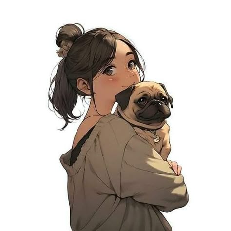 Pug Cartoon, Pug Illustration, Pugs And Kisses, Baby Pugs, Pug Art, A Pug, Cute Pugs, Pug Love, Pug Life