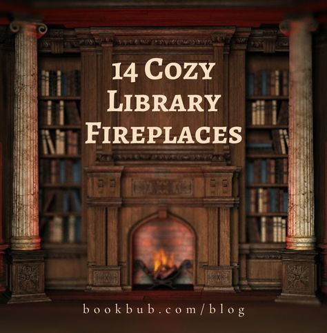 Books Around Fireplace, Small Home Library Cozy Reading Room Fireplace, Bookcase With Fireplace, Home Library Ideas With Fireplace, Cozy Library With Fireplace, Fireplace Surrounded By Bookshelves, Small Library With Fireplace, Elegant Home Library Room, Cozy Home Library With Fireplace