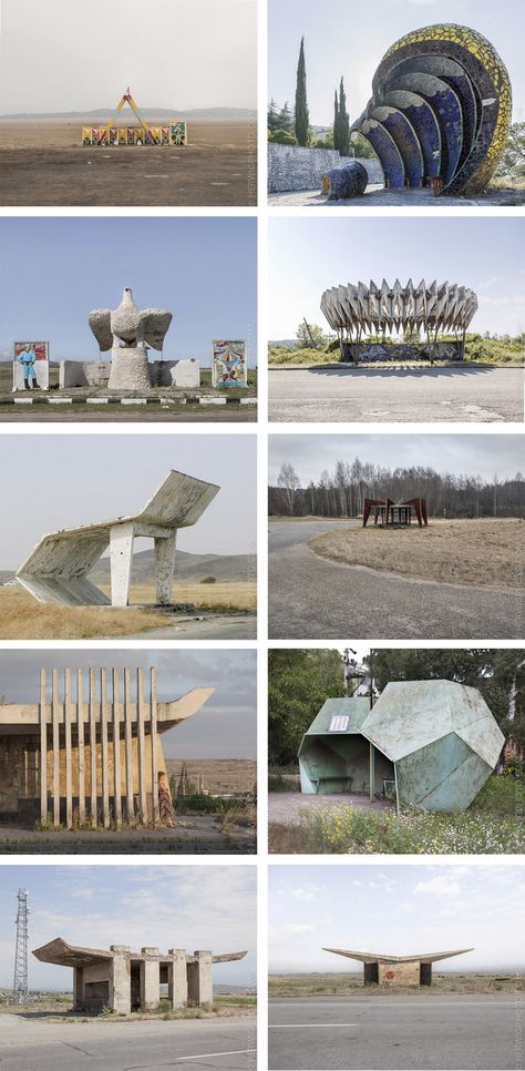 A photo book showcasing the most mind-blowing collection of creative bus stop design from the Soviet era ever assembled | Christopher Herwig via Kickstarter Creative Bus Stop, Bus Stop Design, Soviet Architecture, Bus Shelters, Brutalism Architecture, Bus Stops, Shelter Design, Mid Century Architecture, Urban Furniture