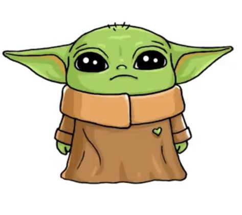 Yoda Pictures, Yoda Drawing, Easy Disney Drawings, Drawing Heads, Baby Drawing, Drawing Tutorial Easy, Cute Cartoon Drawings, Cute Easy Drawings, Art Drawings For Kids