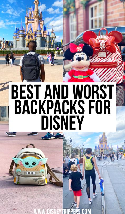 Backpack For Disney, What To Pack For Disney, Disney World Backpack, Disney World Travel, Disney Backpack, Best Backpacks, Travel Disney, Disney Trip Planning, Disney Travel