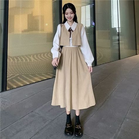 Dress Long Sleeve Elegant, Korean Fashion Office, Club Outfits For Women, Vintage Midi Dresses, Fashion Office, Autumn Dress, Modest Fashion Outfits, Knit Mini Dress, Beachwear For Women