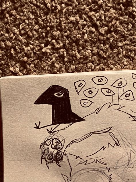 Crow Doodle Easy, Crow Doodle, Crow Oc, Bird Doodles, Bored At School, Bird Character, Drawing Tuts, Crows Drawing, Trash Gang