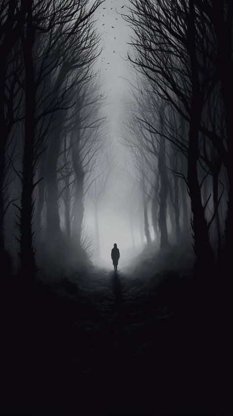 Dark Forest Aesthetic, Forest Drawing, Dark Landscape, Dark Nature, Mystical Forest, Dark Nature Aesthetic, Dark Pictures, Dark Art Drawings, Forest Painting