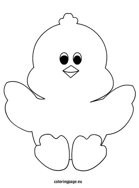 easter-chick-coloring-page Preschool Chick Crafts, Chick Template Free Printable, Easter Chicks Drawing, Easter Chick Drawing, Chicken Template, Easter Chick Template, Chick Art And Craft, Chick Template, Baby Chick Easter Craft