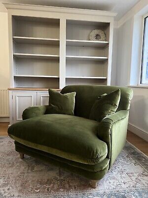 Forest Green Armchair, Loaf Armchair, Green Armchair, News Studio, Velvet, Green