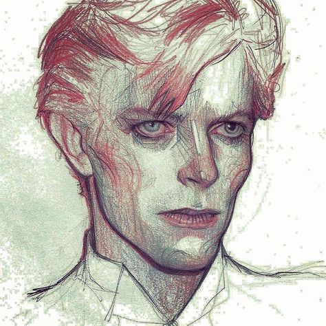 David Bowie by subversivegirl on instagram Pencils Art, David Bowie Art, Bowie Art, Drawing Styles, Sketching Drawing, Art Fanart, 캐릭터 드로잉, Ziggy Stardust, Arte Sketchbook