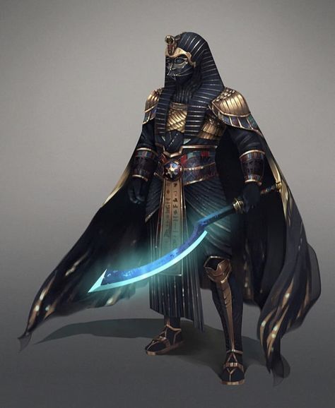 Egyptian Warrior, Egypt Concept Art, Black Comics, Best Horror Movies, Fantasy Armor, Armor Concept, Egyptian Gods, Arte Fantasy, God Art