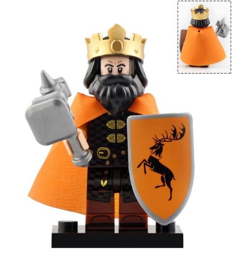 King Robert Baratheon Game of Thrones Minifigures Mini figure Minifigs Christmas Gift Brick King Robert Baratheon, Robert Baratheon, Lego Dc Minifigures, Rare Lego Minifigures, Lego Fantasy Minifigures Figbarf, Lego Medieval Minifigures, Game Of Thrones Figures, Lego Soldiers, Lego Jurassic